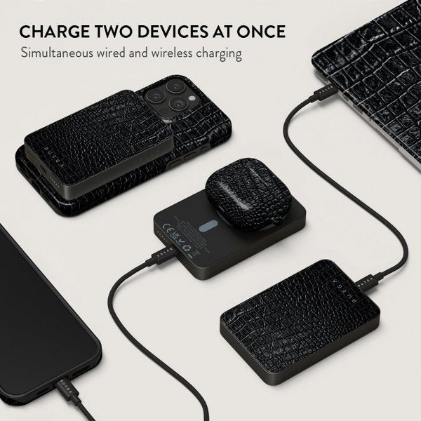 Burga Powerbank MagSafe 5000 mAh Reaper's Touch Metallinharmaa
