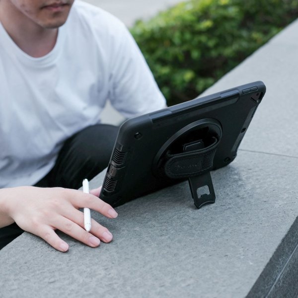 Armor-X Lenovo Tab P11 Pro (2. sukupolvi) TB132 TB138 Kuori Sateenkestävä Kestävä Kotelo Käsihihna Jalusta