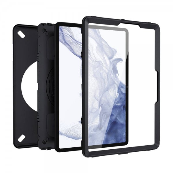 Armor-X Samsung Galaxy Tab S9 FE -kuori Rainproof Rugged Case käsihihna jalusta