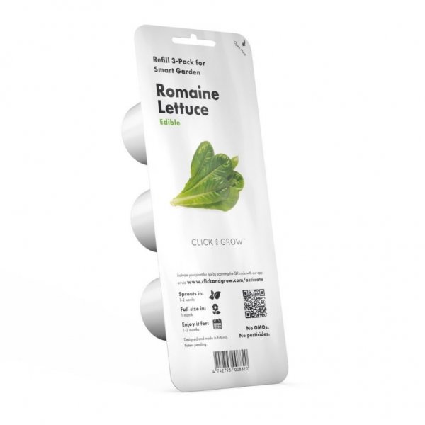 Click and Grow Smart Garden täyttöpakkaus 3 kpl - romaine-salaatti