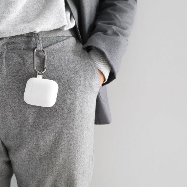 KeyBudz AirPods (1/2) Suojakuori PodSkinz KeyChain Series Valkoinen