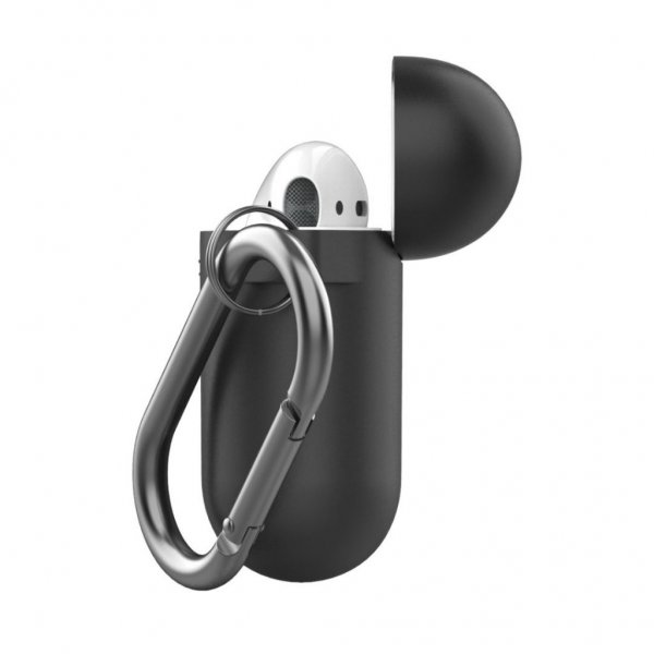 KeyBudz AirPods (1/2) Kuori PodSkinz KeyChain Series Musta