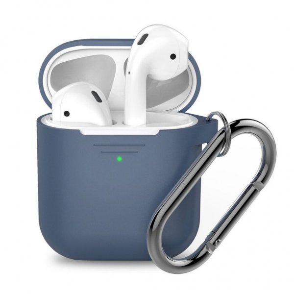 KeyBudz AirPods (1/2) -suojakotelo PodSkinz KeyChain Series, koboltinsininen