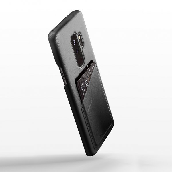 Mujjo Samsung Galaxy S9 Plus Full Leather Wallet Case -oliivinvihreä
