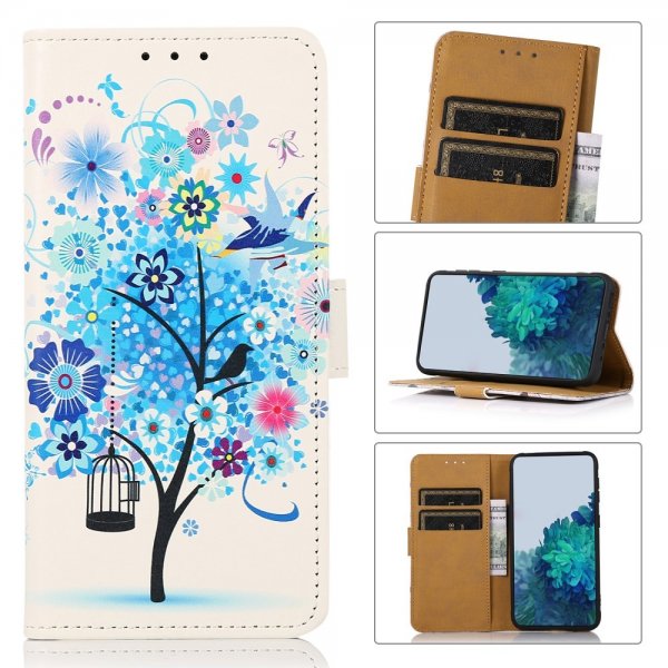 Samsung Galaxy A03 Suojakuori Kuvio Sininen Puu