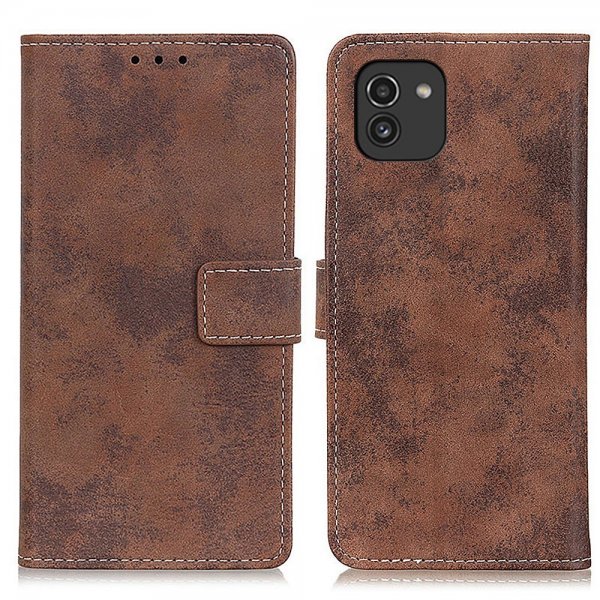 Samsung Galaxy A03 Vintage Ruskea Kotelo