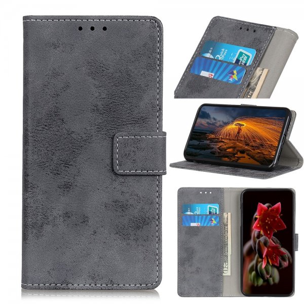 Samsung Galaxy A03 Vintage Harmaa Suojakotelo