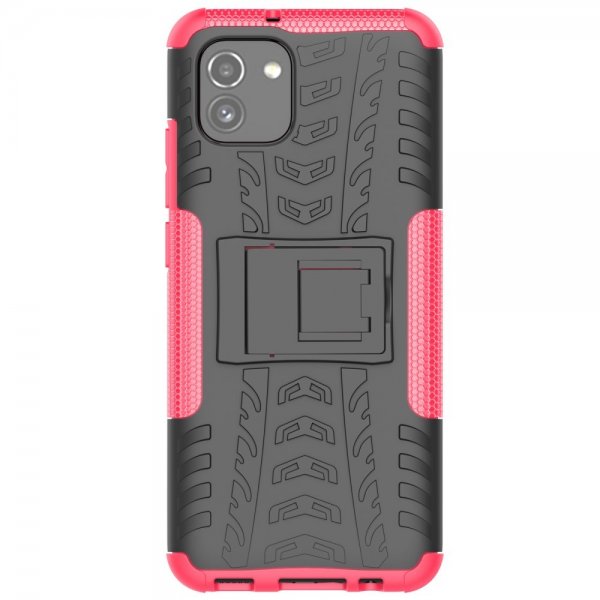 Samsung Galaxy A03 Kuori Rengaskuvio Jalustatoiminto Magenta