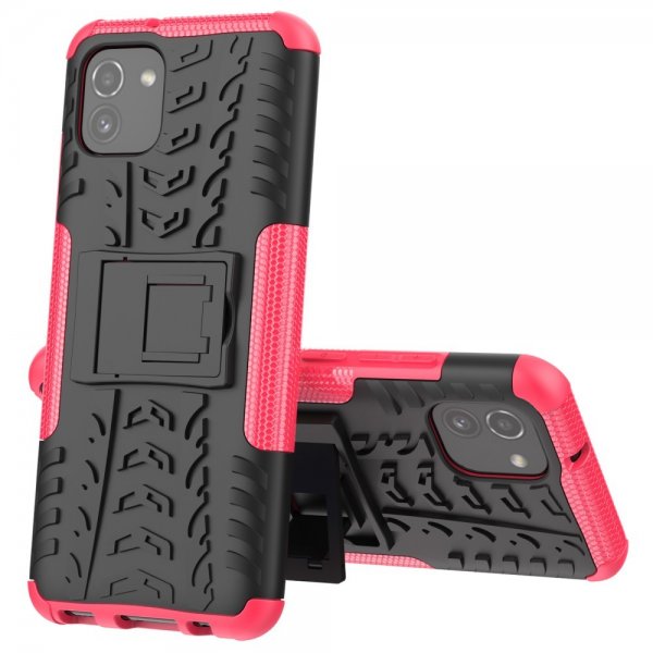 Samsung Galaxy A03 Kuori Rengaskuvio Jalustatoiminto Magenta