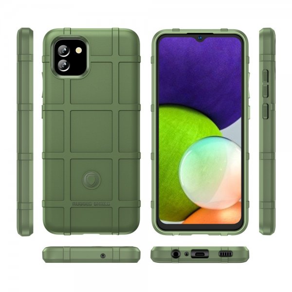 Samsung Galaxy A03 Kuori Ruutukuvio Vihreä