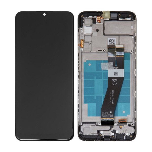 Samsung Galaxy A03s näyttö LCD-paneelilla alkuperäinen - Musta