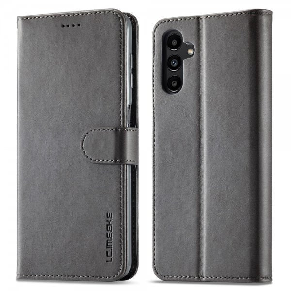 Lc.Imeeke Samsung Galaxy A04s/Galaxy A13 5G Kotelo korttipaikalla ja jalustatoiminnolla, harmaa