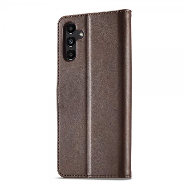 Lc.Imeeke Samsung Galaxy A04s/Galaxy A13 5G Kotelo korttipaikalla ja jalustatoiminnolla, tummanruskea