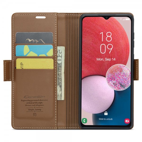 CaseMe Samsung Galaxy A04s/Galaxy A13 Suojakotelo 023-sarja Ruskea