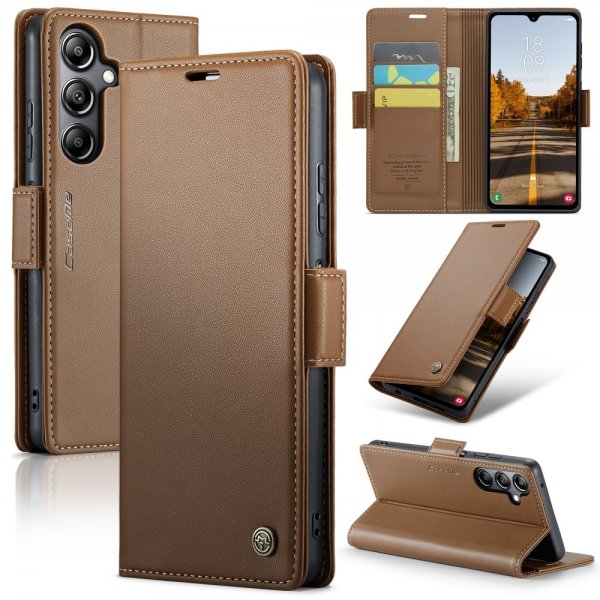 CaseMe Samsung Galaxy A05s -suojakotelo 023 Series, ruskea