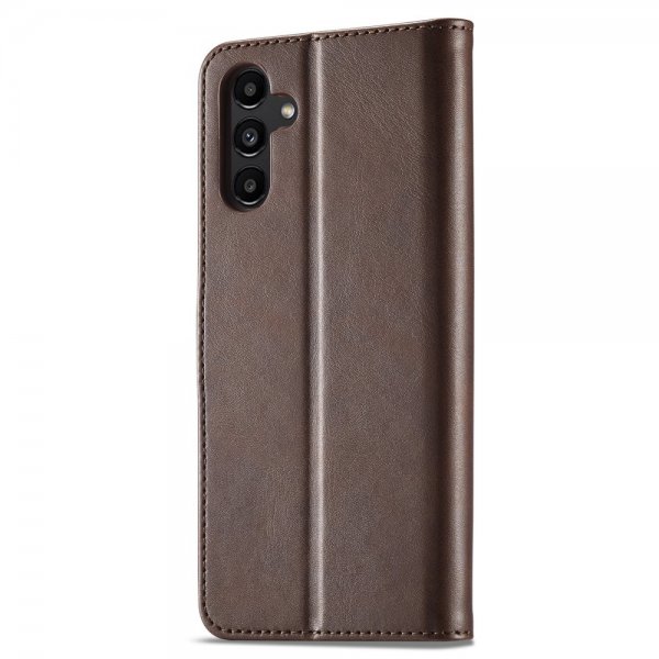 Lc.Imeeke Samsung Galaxy A05s Kotelo Korttipaikalla, Jalustatoiminto, Tummanruskea