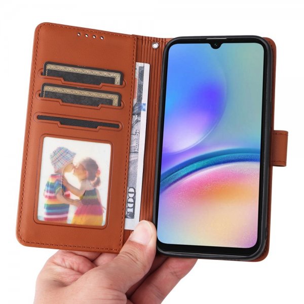 Betopnice Samsung Galaxy A05s Kotelo irrotettavalla kuorella 005 Ruskea