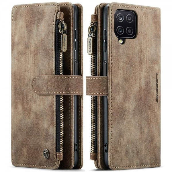 CaseMe Samsung Galaxy A12 suojakotelo C30 Series Ruskea