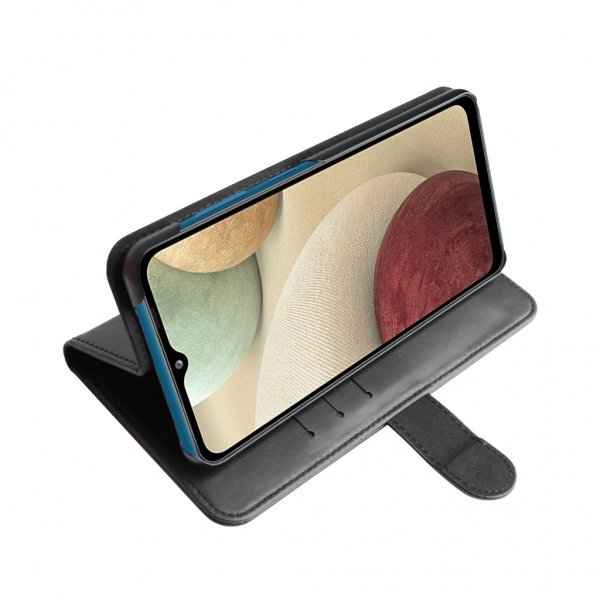 Krusell Samsung Galaxy A12 -suojakotelo, lompakkotyyppinen, musta