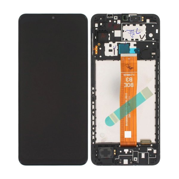 Samsung Galaxy A12 Nacho/A12s Näyttö LCD-paneelilla Alkuperäinen - Musta