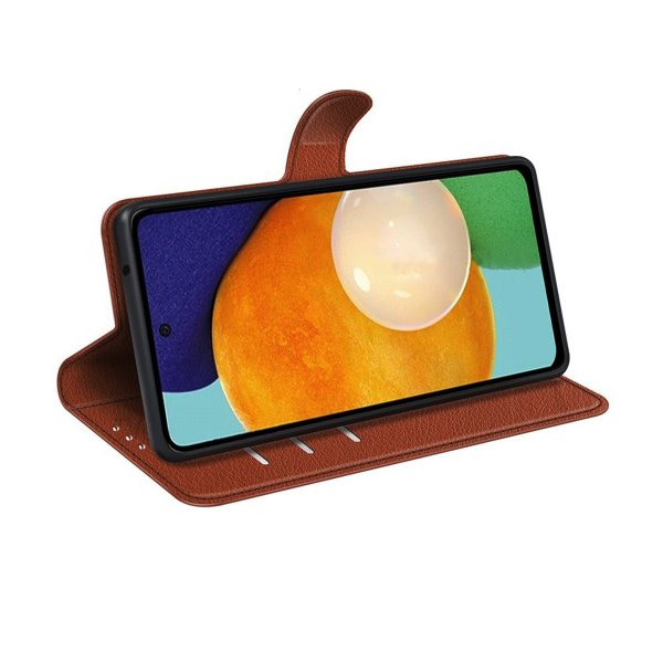 Samsung Galaxy A13 4G Kotelo Jalustalla Ruskea