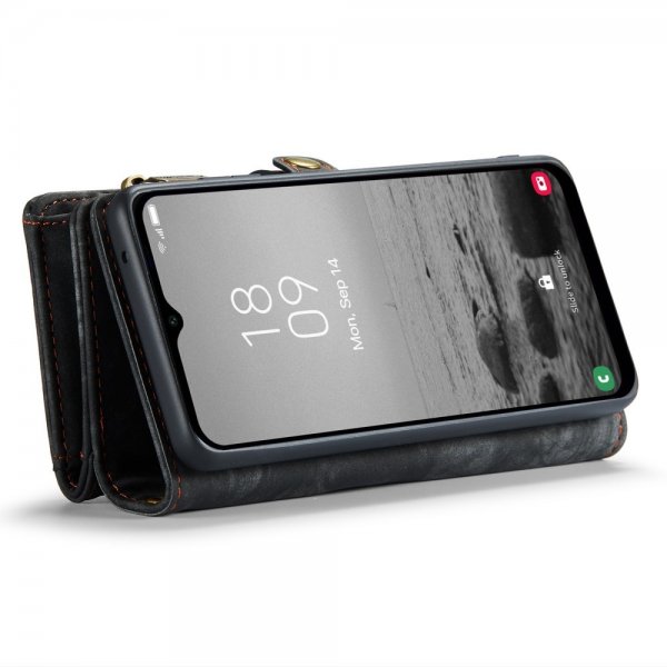 CaseMe Samsung Galaxy A14 -kotelo, 008 Series, irrotettava kuori, musta