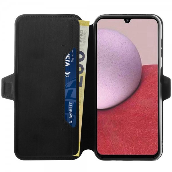 Vivanco Samsung Galaxy A14 Pure Wallet suojakotelo, musta