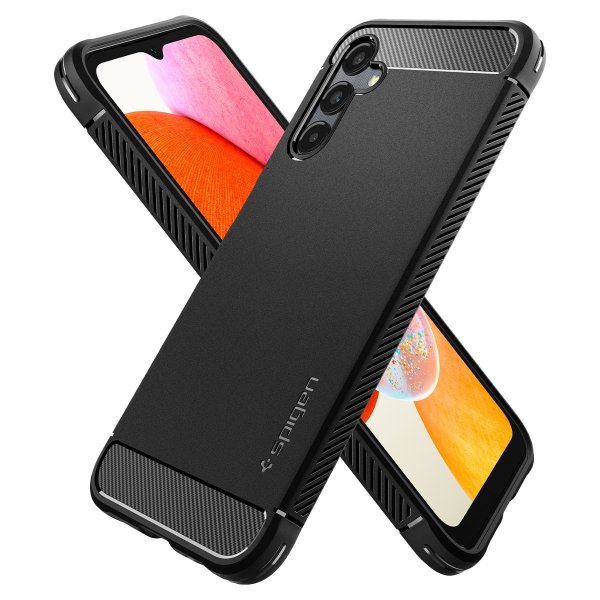 Spigen Samsung Galaxy A14 -kuori Rugged Armor Matte Black