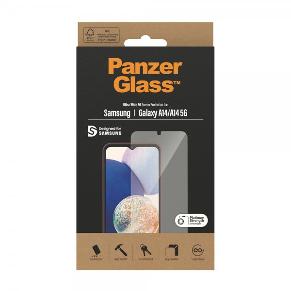PanzerGlass Samsung Galaxy A14 -näytönsuoja Ultra-Wide Fit