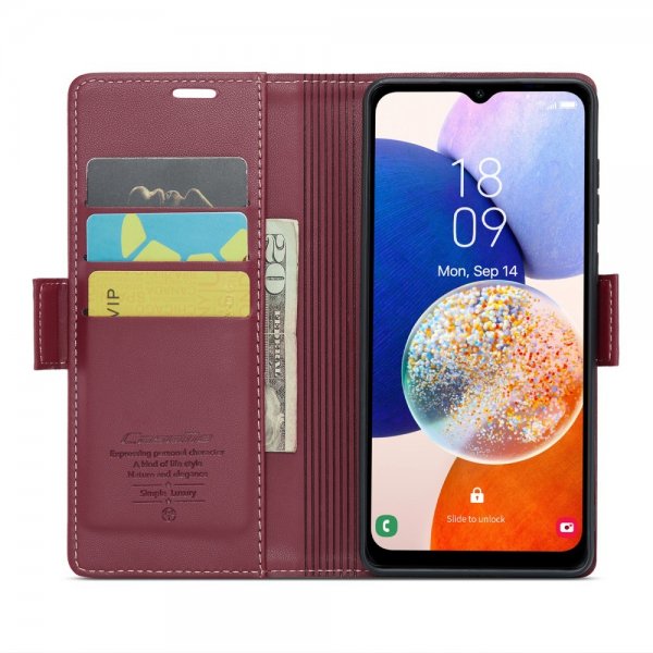 CaseMe Samsung Galaxy A14 -suojakotelo, 023-sarja, punainen