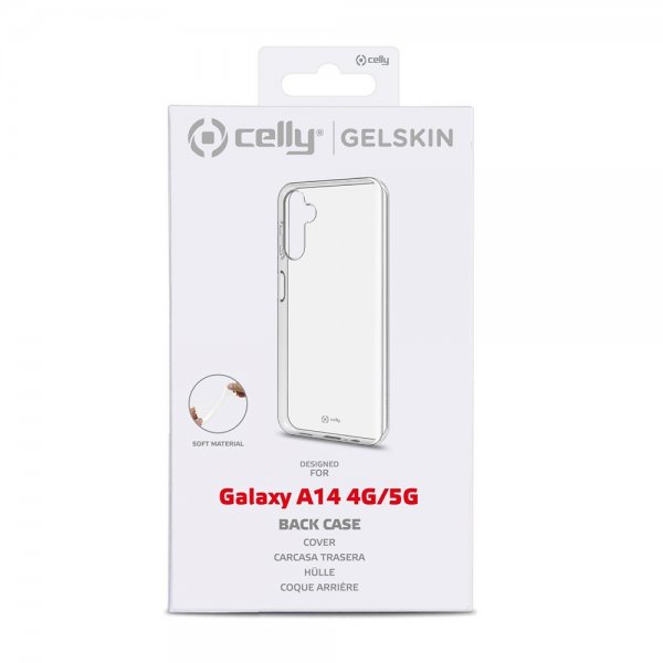 Celly Samsung Galaxy A14 -suojakuori GELSKIN Läpinäkyvä