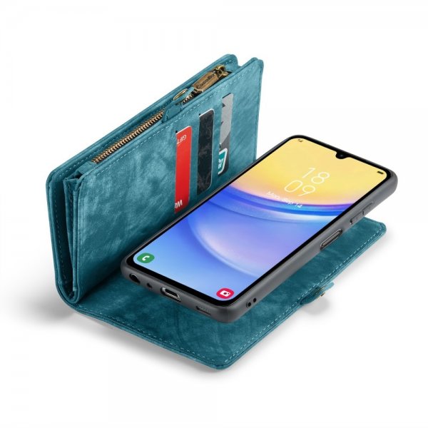 CaseMe Samsung Galaxy A15 -kotelo 008-sarja irrotettava kuori, sininen