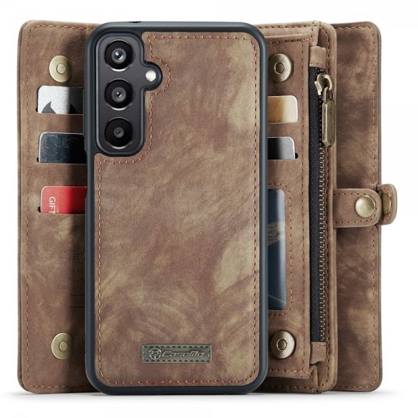 CaseMe Samsung Galaxy A15 Kotelo 008 Series Irrotettava kuori Ruskea