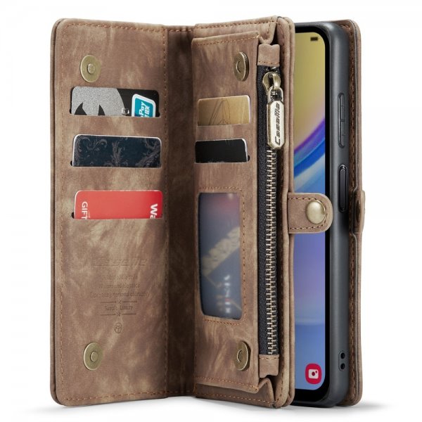 CaseMe Samsung Galaxy A15 Kotelo 008 Series Irrotettava kuori Ruskea