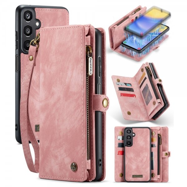 CaseMe Samsung Galaxy A15 Kotelo 008 Series Irrotettava Kuori Ruusukulta