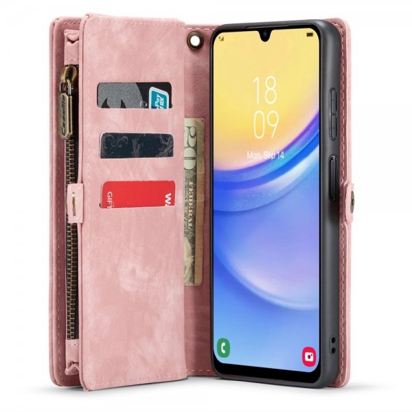 CaseMe Samsung Galaxy A15 Kotelo 008 Series Irrotettava Kuori Ruusukulta