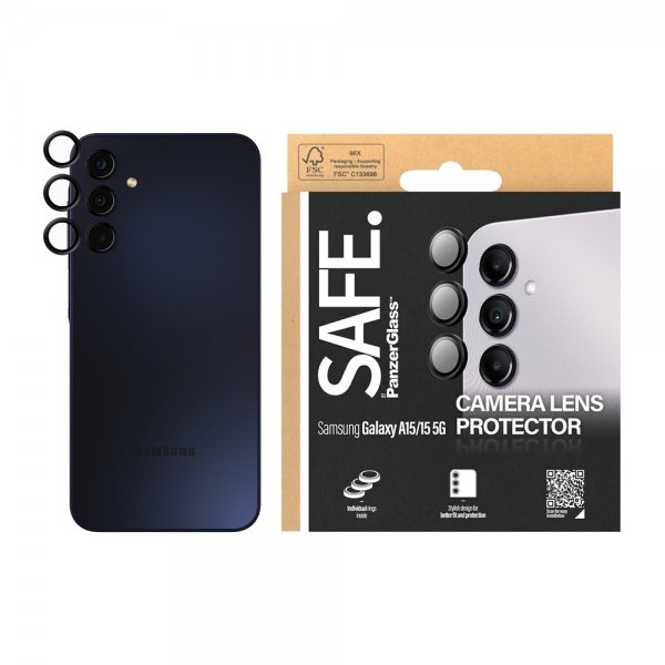 SAFE by PanzerGlass Samsung Galaxy A15 Kameran suoja musta