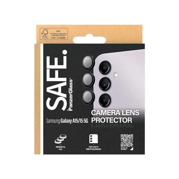SAFE by PanzerGlass Samsung Galaxy A15 Kameran suoja musta