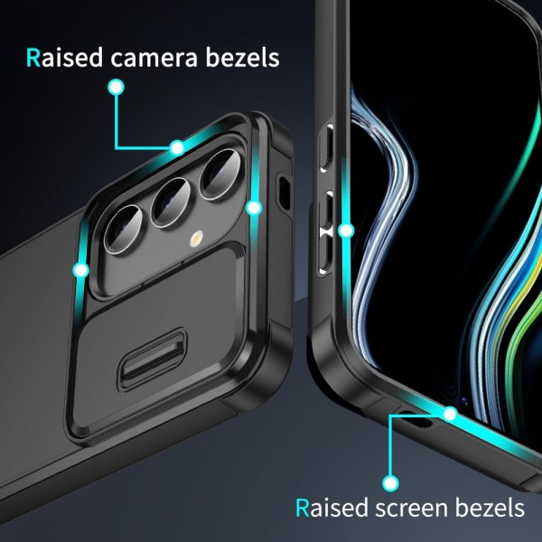 Samsung Galaxy A15 Kuori Camera Slide Musta