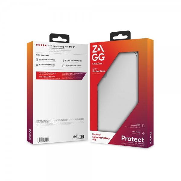 ZAGG Samsung Galaxy A15 Kuoret Clear Case Läpinäkyvä