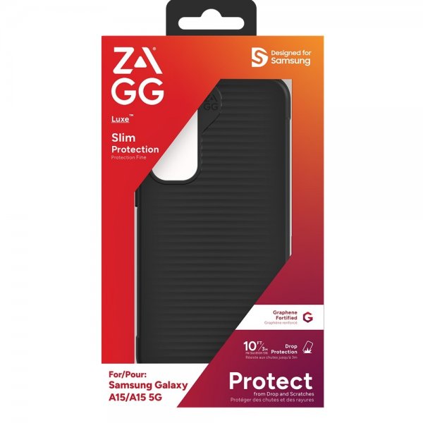 ZAGG Samsung Galaxy A15 Kuori Luxe Musta