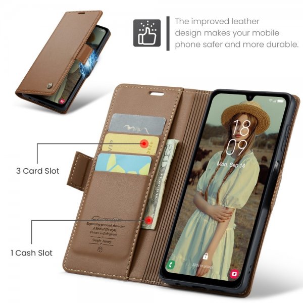 CaseMe Samsung Galaxy A16 -suojakotelo 023 Series Ruskea