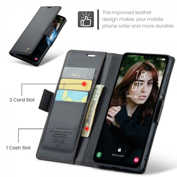 CaseMe Samsung Galaxy A16 Kotelo 023 Series Musta
