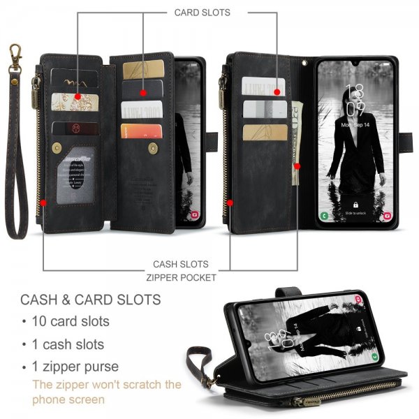 CaseMe Samsung Galaxy A16 Kotelo C30 Series Musta