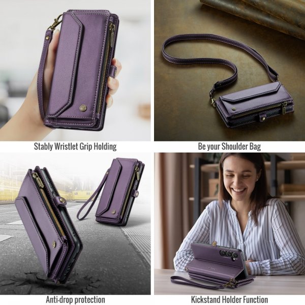 CaseMe Samsung Galaxy A16 -suojakotelo, C36-sarja, violetti