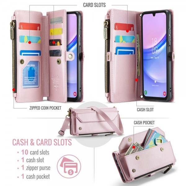 CaseMe Samsung Galaxy A16 Kotelo C36 Sarja Vaaleanpunainen