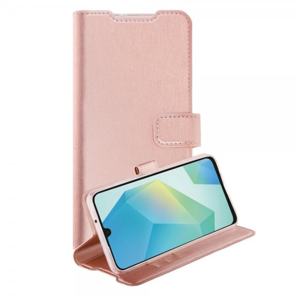 Vivanco Samsung Galaxy A16 Classic Wallet -suojakotelo, ruusukulta