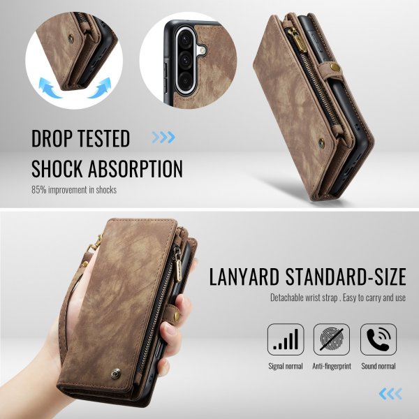 CaseMe Samsung Galaxy A17 Suojakotelo 008 Series Irrotettava Kuori Ruskea