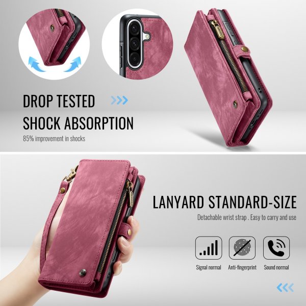 CaseMe Samsung Galaxy A17 -kotelo 008 Series Irrotettava kuori, punainen