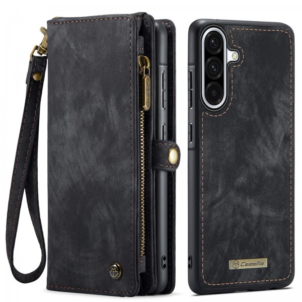 CaseMe Samsung Galaxy A17 suojakotelo 008 Series irrotettavalla kuorella, musta